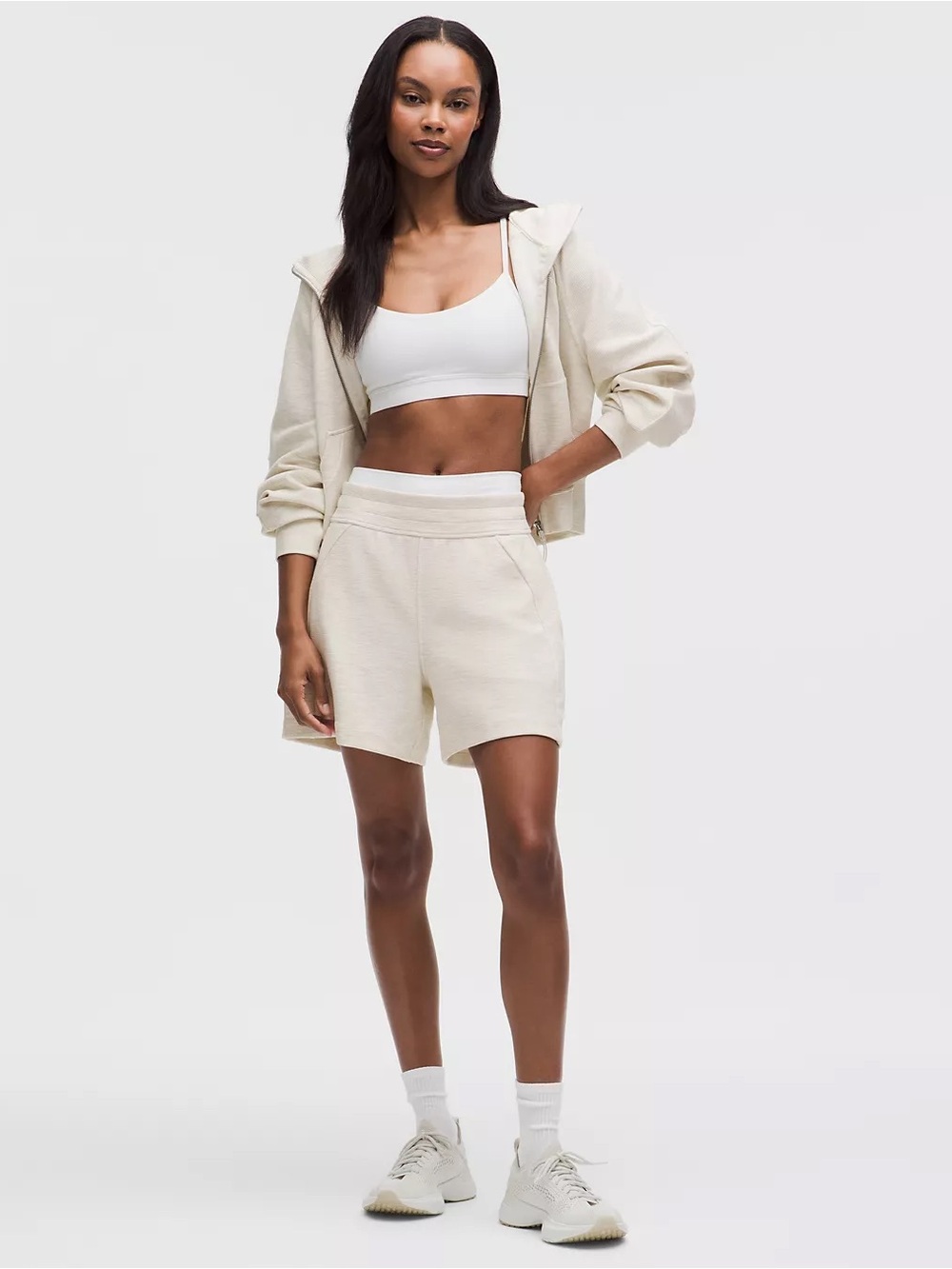 NWT Lululemon athletica High-Rise Athletic Shorts in Cream